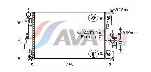 MSA2460 AVA Радіатор охолодження двигуна